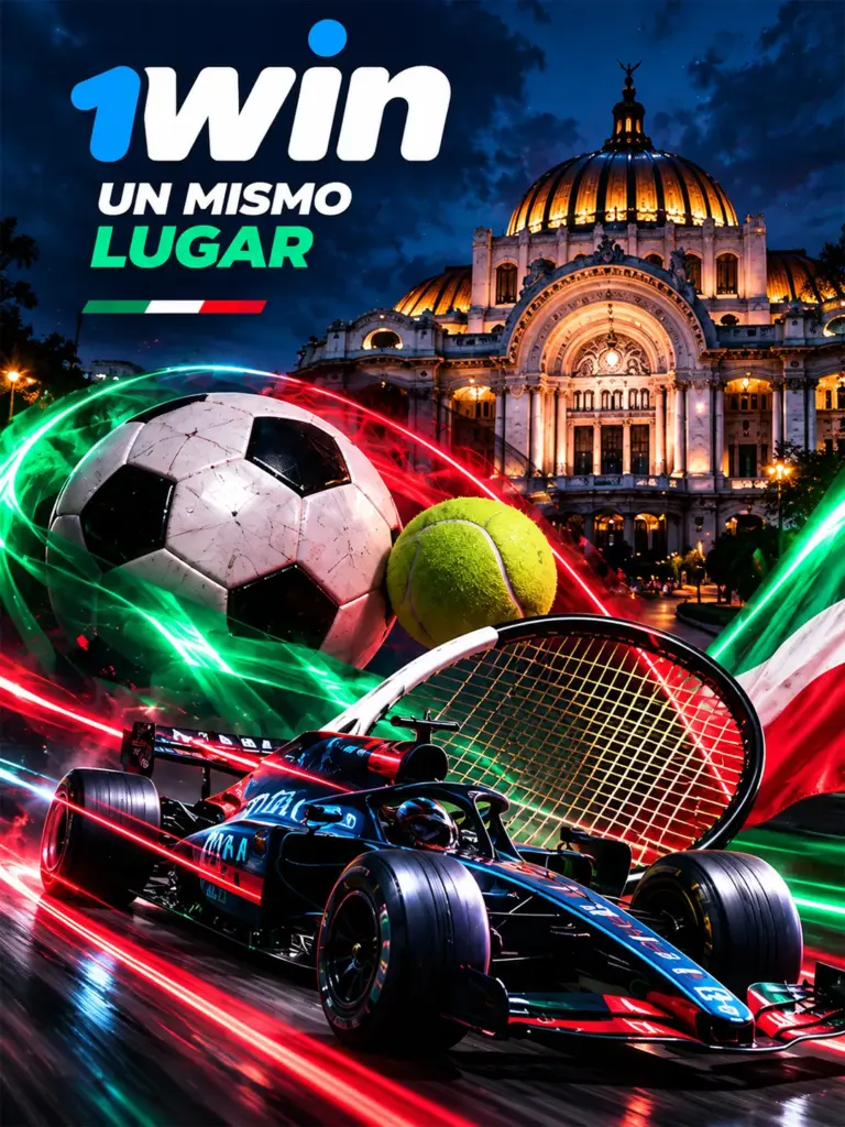 Ilustración de deportes de 1win para México