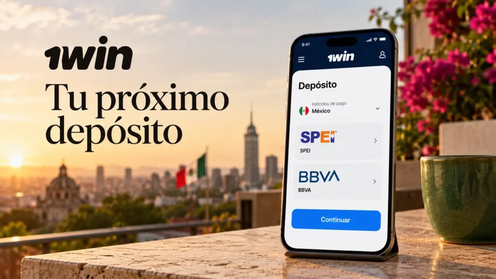 Ilustración de pagos de 1win para México