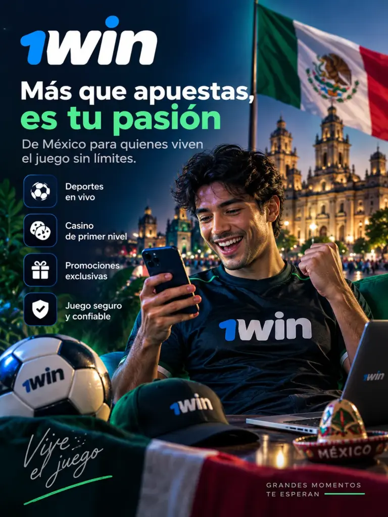Ilustración de deportes de 1win para México